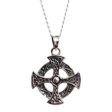 Collier pendentif croix celtique en argent sterling 925 bijoux symboliques...