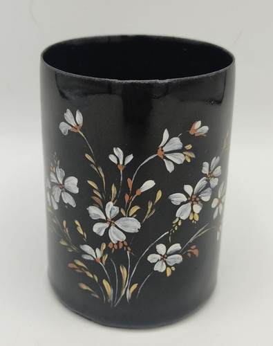 Enamel flowers email vase - enamel,