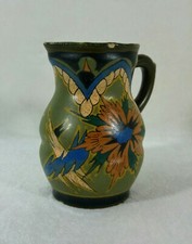 Ancien pichet en céramique GOUDA HOLLAND Décor NIMRO CIRCA 1927 Art-déco