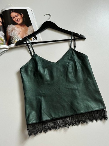 Top cami cuir agneau - top,