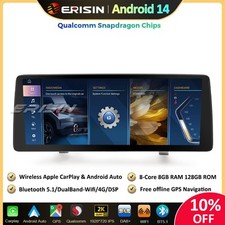 Erisin 8G+128G Android 14 Autoradio GPS CarPlay BMW Série 3 E90 E91 E92 E93 CIC