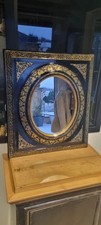 Ancien miroir cadre bois noir