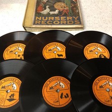 Jeu de 6 disques Hmv 7 pouces rare jouet collection disque vintage vinyle col...