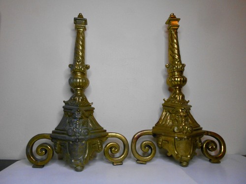 Ancienne paire chenets en - de,