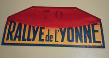 Ancienne Plaque De Rallye Rally Plate L'YONNE