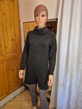 Pull long col roulé femme