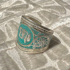 Magnifique Argent Anneau Tibet