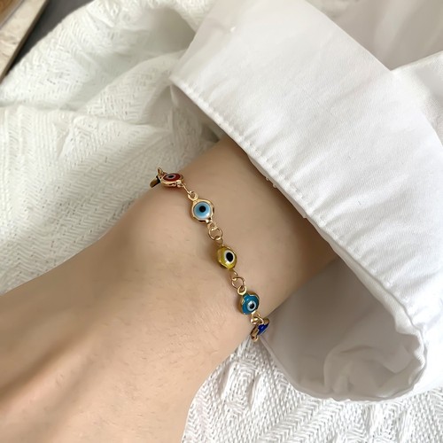 Bracelet mal oeil galvanisé - bracelet,