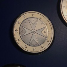 1 euro BU Malte 2025 Croix de