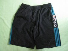 Short Adidas Velour vintage Anthracite et vert 80'S Homme Retro - M