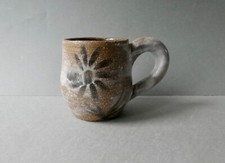 mug en grès, décor floral