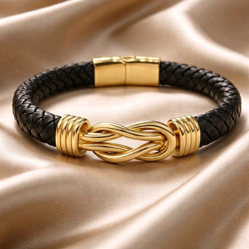 Homme noeud infini cuir - noeud,