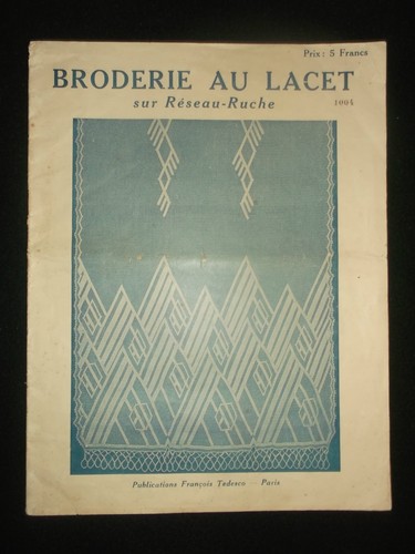 Broderie lacet sur réseau - broderie,