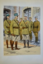 Maurice TOUSSAINT Service Militaire des Chemins de Fer lithographie 1935
