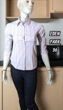 Eden Park Taille 36 Superbe chemise manches 3/4 rose bleu femme