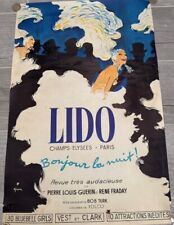 Affiche  BONJOUR LA NUIT LIDO de PARIS Champs-Elysées René GRUAU BLUEBELL GIRLS