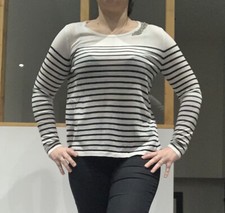 Pull Mariniere Blanc Rayures