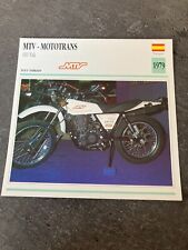 CARTE FICHE MOTO collection