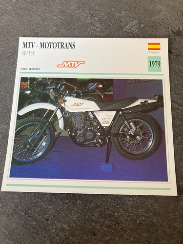 Carte fiche moto collection - fiche,