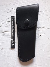 1 étui en cuir noir, étui à couteau, étui noir avec accroche ceinture,14 x 5,5cm