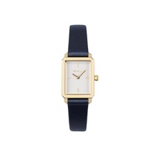 Montre Femme BREIL CARRE' TW2026 Cuir Bleu Blanc d'Or Slim 19mm