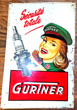 Ancienne plaque tôle publicitaire Bougie GURTNER - PONTARLIER - Non émaillée -
