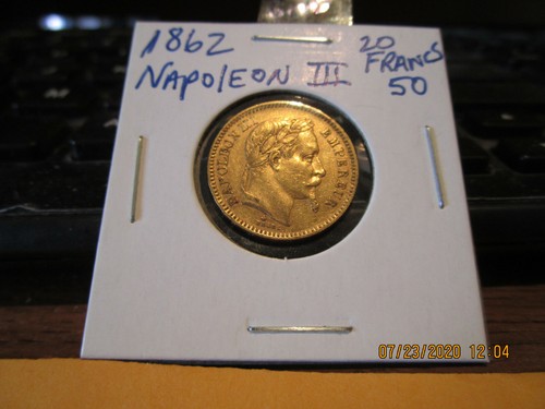 1862 gold napoleon iii - 1862,