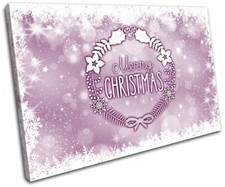 Christmas Decoration Wall Canvas ART Print XMAS Picture Gift Bokeh 12 Violet Chr