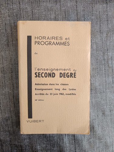 Horaires programmes de - horaires, et