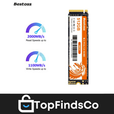 Bestoss NVMe M.2 SSD 1To/256Go, Disque SSD Interne pour PC Portable & Gaming