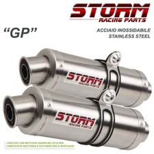 2 Pot D'Echappement Storm by Mivv Gp Acier pour Kawasaki Z 1000 2007 > 2009