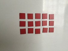 LOT X15 PIXEL ART AIMANT ROUGE 1.5CM / 1.5CM REFRIGERATEUR FRIGO CONGELATEUR