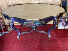 Table napoléon III décor floral forme violon