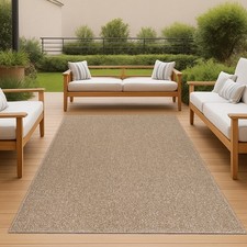 Tapis intérieur et extérieur aspect jute en beige