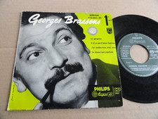DISQUE 45T AVEC LANGUETTE DE GEORGES BRASSENS   " LE PARAPLUIE "