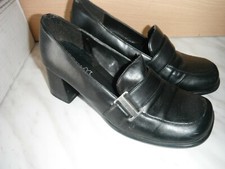 CHAUSSURES DE MARCHE EN  CUIR  A BOUCLE STYLE DERBY NOIR T 39 marque  TEX