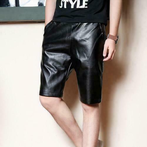 Short noir cuir - cuir, d'agneau