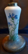 Pied de lampe en opaline peint