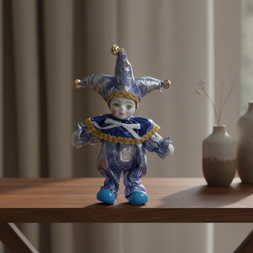 Poupée arlequin porcelaine - poupée, en