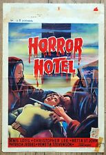 belgian poster HORROR HOTEL, CITY OF THE DEAD, CHRISTOPHER LEE, DENNIS LOTIS
