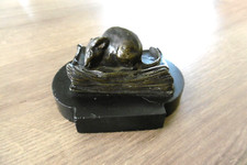 ancien bronze animalier souris XIX siècle presse papier