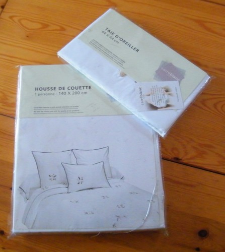 Carré blanc housse couette - blanc,