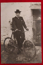 Carte Postale Vélo Cyclisme Homme Élégant 1900 C.