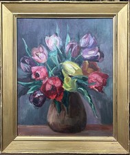 Antique Oil painting, Bouquet