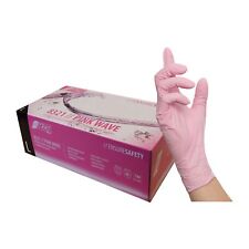 Carton de 10 BOITES gants jetables PINK WAVE jetables en latex ROSE 8321 par 100