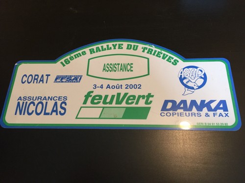 Plaque voiture assistance - plaque,
