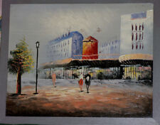 Tableau vue du Moulin Rouge Paris 1950 / 1970