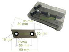 2 x 9,5 cm déchiqueteuse