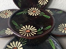 5 ASSIETTES terre-cuite