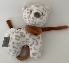 5695🌟EXCELLENT ÉTAT peluche Musical Doudou Tigre Léopard NATTOU Foulard Marron